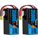 DXF 6S 22.2V 35000mAh 5C Soft Case LiPo Battery with 8AWG Wire for Toy Cars, Boats, UAVs & Drones (1-6 Pack)