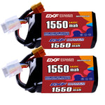 DXF 4S 14.8V 1550mAh 140C LiPo Battery for FPV Micro Drones (PH2.0 / JST / XT30 / SM / XT60 / EC5 / XT90 Options)