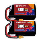 DXF 2S 7.6V 880mAh 150C LiPo Battery for FPV Micro Drones (PH2.0 / JST / XT30 / SM / XT60 / EC5 / XT90 Options)