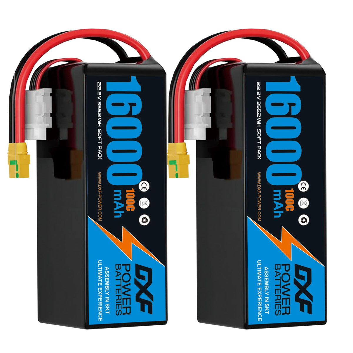 (CN)DXF 6S Lipo Battery 22.8V 100C 16000mAh Soft Case Battery  for Drone UAV FPV Car Truck Tank RC Buggy Truggy Racing Hobby