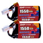 DXF 4S 14.8V 1550mAh 100C LiPo Battery for FPV Micro Drones (PH2.0 / JST / XT30 / SM / XT60 / EC5 / XT90 Options)