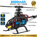 DXF LiPo Battery 12S HV 45.6V 8000mAh 130C Graphene Softcase Blue with EC5 / T / TRX / XT60 / XT90 / XT150 / Q8s Plug for RC 1/8 1/10 Buggy Truck Car Off-Road Drone