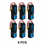 DXF 4S 14.8V 10000mAh 100C Graphene Softcase LiPo Battery with XT90 & 10AWG Wire (1-6 Pack)