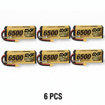 DXF Gold Series 4S 14.8V 6500mAh 100C Graphene Hardcase LiPo Battery with XT90 & 10AWG Wire (1-6 Pack)