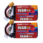 DXF 6S 22.2V 1550mAh 100C LiPo Battery for FPV Micro Drones (PH2.0 / JST / XT30 / SM / XT60 / EC5 / XT90 Options)