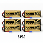 DXF GoldSeries 4S HV 15.2V 6500mAh 140C Graphene Hardcase LiPo Battery with EC5 & 10AWG Wire (1-6 Pack)