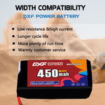 DXF 1S 3.7V 450mAh 80C LiPo Battery for FPV Micro Drones (PH2.0 / JST / XT30 / SM / XT60 / EC5 / XT90 Options)