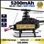 DXF Lipo Battery 12S 44.4V 5200mAh 150C GoldSeries Graphene Softcase with EC5 / T / TRX / XT60 / XT90 / XT150 / Q8s Plug for RC 1/8 1/10 Buggy Truck Car Off-Road Drone