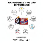 DXF 6S 22.2V 1550mAh 150C Gold Version Graphene LiPo Soft Case Battery with 12AWG XT60 Plug for RC Car Boat Airplane FPV Racing Drone (1-6 Pack Available)