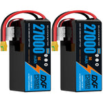 DXF SEMI-SOLID 14S 51.8V 27000mAh 5C Soft Case LiPo Battery with 8AWG Wire for Toy Cars, Boats, UAVs & Drones (1-6 Pack)