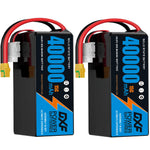 DXF SEMI-SOLID 12S 46.2V 40000mAh 15C Soft Case LiPo Battery with 8AWG Wire for Toy Cars, Boats, UAVs & Drones (1-6 Pack)