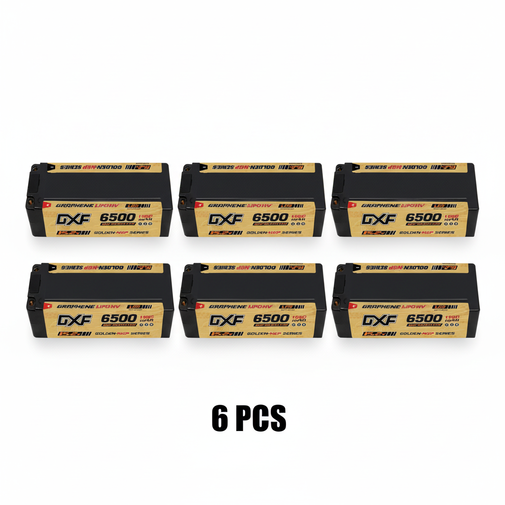 DXF GOLDEN-NGP 4S HV 15.2V 6500mAh 150C Graphene LCG Hardcase LiPo with 5mm to XT90 & 10AWG Wire (1-6 Pack)