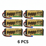 DXF 4S 14.8V 8400mAh 140C Graphene Hardcase LiPo Battery with EC5 & 10AWG Wire (1-6 Pack)