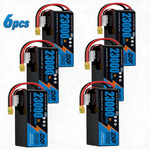DXF SEMI-SOLID 12S 44.4V 23000mAh 5C Soft Case LiPo Battery with 8AWG Wire for UAVs & Drones (1-6 Pack)
