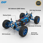 DXF 3S 11.1V 8400mAh 120C Hardcase LiPo Battery with 10AWG EC5 for 1/8 1/10 RC Cars, Trucks, Buggies (1-6 Pack Available)