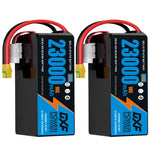 DXF 6S 22.2V 23000mAh 10C Soft Case LiPo Battery with 8AWG Wire for UAVs & Drones (1-6 Pack)