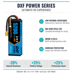 DXF LiPo Battery 3S 11.1V 5200mAh 80C Graphene Hardcase with EC5 / T / TRX / XT60 / XT90 / XT150 / Q8s Plug for RC 1/8 1/10 Buggy Truck Car Off-Road Drone
