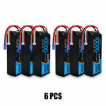 DXF 4S 14.8V 10000mAh 100C Graphene Softcase LiPo Battery with EC5 & 10AWG Wire (1-6 Pack)