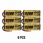 DXF GoldSeries 4S HV 15.2V 9200mAh 140C Graphene Hardcase LiPo Battery with XT90 & 10AWG Wire (1-6 Pack)