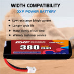 DXF 1S 3.8V 380mAh 90C LiPo Battery for FPV Micro Drones (PH2.0 / JST / XT30 / SM / XT60 / EC5 / XT90 Options)