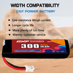 DXF LiPo Battery 1S HV 3.8V 300mAh 60C with PH2.0 / JST / XT30 / SM / XT60 / EC5 / XT90 for FPV Drone Whoop Micro Racing