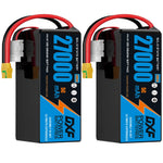 DXF SEMI-SOLID 12S 44.4V 27000mAh 5C Soft Case LiPo Battery with 8AWG Wire for UAVs & Drones (1-6 Pack)