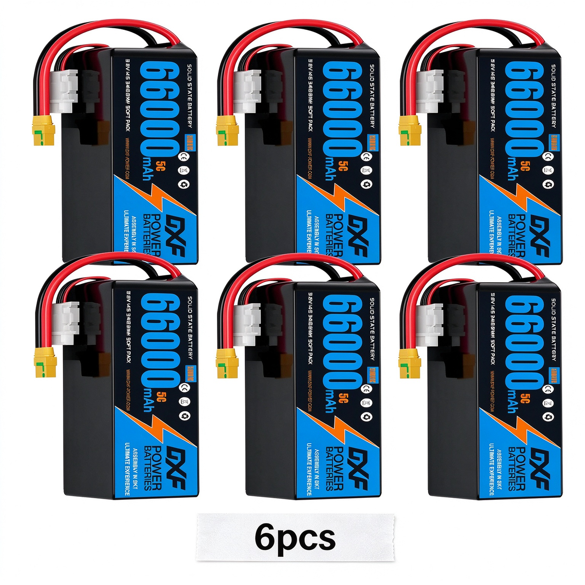 (CN)DXF 14S Lipo Battery 51.8V 10C 66000mAh Soft Case Battery  for Drone UAV FPV Car Truck Tank RC Semi solidstate Battery Racing Hobby