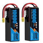DXF 6S 22.2V 10000mAh 100C Soft Case LiPo Battery with 10AWG Wire for Toy Cars, Boats, UAVs & Drones (1-6 Pack)