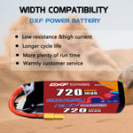 DXF 5S 19.0V 720mAh 100C LiPo Battery for FPV Micro Drones (PH2.0 / JST / XT30 / SM / XT60 / EC5 / XT90 Options)