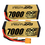 DXF LiPo Battery 4S 14.8V 7000mAh 100C Graphene Hardcase with EC5 / T / TRX / XT60 / XT90 / XT150 / Q8s Plug for RC 1/8 1/10 Buggy Truck Car Off-Road Drone