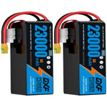 DXF SEMI-SOLID 12S 44.4V 23000mAh 5C Soft Case LiPo Battery with 8AWG Wire for UAVs & Drones (1-6 Pack)