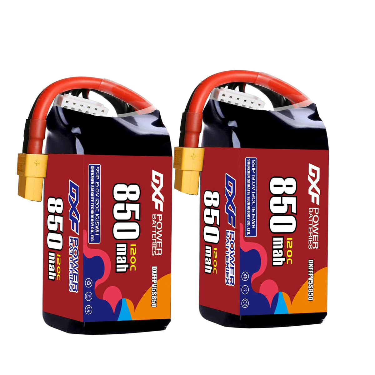 DXF 5S 19.0V 850mAh 120C LiPo Battery for FPV Micro Drones (PH2.0 / JST / XT30 / SM / XT60 / EC5 / XT90 Options)