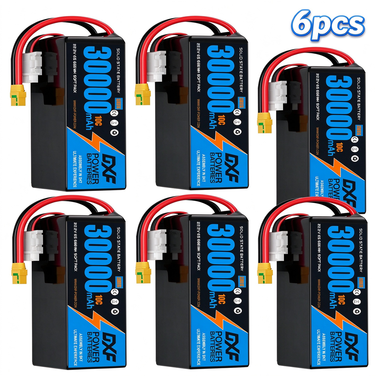 (CN)DXF 6S Lipo Battery 22.2V 10C 30000mAh Soft Case Battery  for Drone UAV FPV Car Truck Tank RC Buggy Truggy Racing Hobby