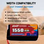 DXF 2S 7.4V 1550mAh 100C LiPo Battery for FPV Micro Drones (PH2.0 / JST / XT30 / SM / XT60 / EC5 / XT90 Options)
