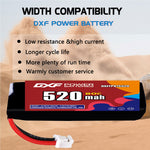 DXF LiPo Battery 1S HV 3.8V 520mAh 80C with PH2.0 / JST / XT30 / SM / XT60 / EC5 / XT90 for FPV Drone Whoop Micro Racing