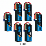 DXF 6S 22.2V 10000mAh 100C Softcase LiPo Battery with 10AWG EC5 for 1/8 RC Cars, Trucks, Buggies, Truggies (1-6 Pack Available)