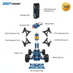 DXF 2S 7.6V LiPo Battery 140C 7200mAh LCG Hardcase with 5mm Bullet to Deans Plug for RC 1/8 1/10 Vehicles Car Truck Truggy Competition Racing (1-6 Pack)