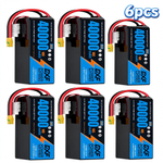DXF SEMI-SOLID 12S 44.4V 40000mAh 10C Soft Case LiPo Battery with 8AWG Wire for Toy Cars, Boats, UAVs & Drones (1-6 Pack)