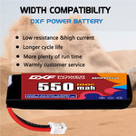 DXF 2S 7.6V 550mAh 100C LiPo Battery for FPV Micro Drones (PH2.0 / JST / XT30 / SM / XT60 / EC5 / XT90 Options)