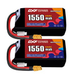 DXF 2S 7.4V 1550mAh 140C LiPo Battery for FPV Micro Drones (PH2.0 / JST / XT30 / SM / XT60 / EC5 / XT90 Options)