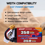 DXF LiPo Battery 3S 11.1V 350mAh 60C with PH2.0 / JST / XT30 / SM / XT60 / EC5 / XT90 for FPV Drone Whoop Micro Racing