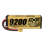 DXF GoldSeries 4S HV 15.2V 9200mAh 140C Graphene Hardcase LiPo Battery with XT90 & 10AWG Wire (1-6 Pack)
