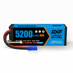 DXF 4S 14.8V 5200mAh 80C BLUE Series Graphene LiPo Hardcase Battery with 10AWG EC5 Plug for 1/8 1/10 RC Car Truck Boat Drone (1-6 Pack Available)