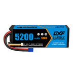 DXF 3S 11.1V 5200mAh 100C Hardcase LiPo Battery with 10AWG EC5 for 1/8 1/10 RC Cars, Trucks, Buggies (1-6 Pack Available)
