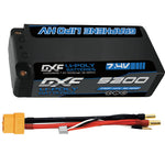 DXF LiPo Battery 2S2P 7.4V 5200mAh 140C Graphene Gray with 5mm Bullet / EC5 / T / TRX / XT60 / XT90 / XT150 / Q8s Plug for RC 1/10 Touring Car Racing