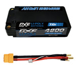 DXF LiPo Battery 2S HV 7.6V 4800mAh 140C Graphene Gray with 5mm Bullet / EC5 / T / TRX / XT60 / XT90 / XT150 / Q8s Plug for RC 1/10 Touring Car Racing