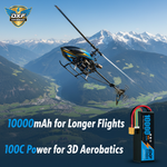 DXF 6S 22.2V 10000mAh 100C Graphene Blue Softcase LiPo Battery with XT90 for RC Cars Drones Helicopters Boats (1-6 Pack)
