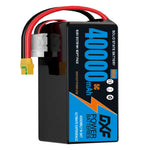 DXF SEMI-SOLID 14S 51.8V 40000mAh 5C Soft Case LiPo Battery with 8AWG Wire for Toy Cars, Boats, UAVs & Drones (1-6 Pack)