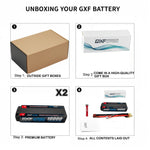 DXF LiPo Battery 2S2P HV 7.6V 10000mAh 150C Graphene Gray with 5mm Bullet / EC5 / T / TRX / XT60 / XT90 / XT150 / Q8s Plug for RC 1/10 1/8 1/5 Scale Car Racing