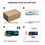 DXF 6S 22.2V 5200mAh 80C Graphene Softcase LiPo Battery with EC5 & 10AWG Wire (1-6 Pack)